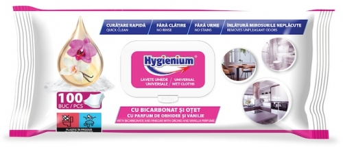 Servetele multisuprafete Hygienium, parfumate orhidee si vanilie, 100 buc/set